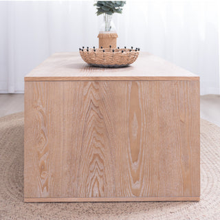 Beaded Edge Coffee Table With Open Storage Shelf