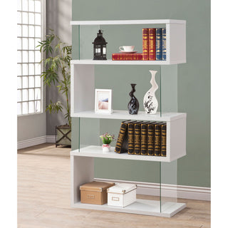 Elias - 4 Shelf Bookshelf With Zigzag Design