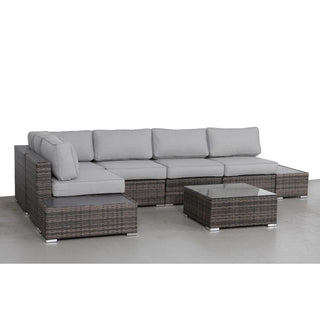 Wicker Sectional Seating Group With Cushions
