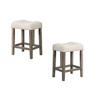 Transitional Counter Dining Set With 4 Tufted Stools