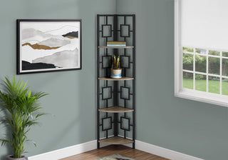 4 Tier Bookshelf, Bookcase, Etagere, Corner, For Office, Contemporary & Modern