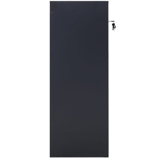 Large Steel Freestanding Floor Parcel Package Drop With Locking Letterbox Drop Mail Box With Multi Compartments - Black