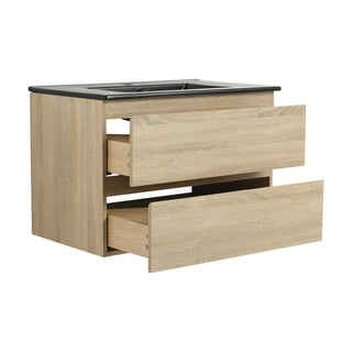 Wall Mounted Bathroom Vanity With Sink, 2 Soft Close Drawers