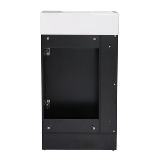 Modern Bathroom Vanity With Sink And 2 Tier Shelf