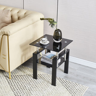 Tempered Glass Table With Storage
