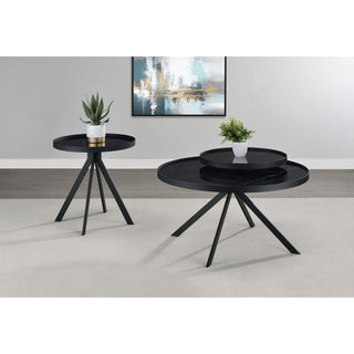Shayne - Round Top Coffee Table With 2 Tier Design