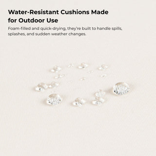 4 Piece Patio Furniture Set With Acacia Wood Table Top And Cushions