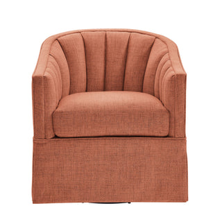 Solitude - Skirted Swivel Accent Chair With Hemp Like