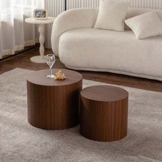 Modern Round Nesting Coffee Table (Set of 2)