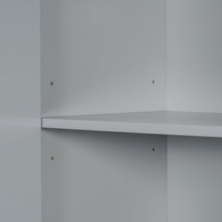 Modern Bathroom Storage Cabinet With Two Laundry Baskets, One Drawer, Adjustable Shelf