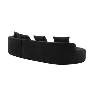 Elegant Curved Sectional Sofa With Full Foam Comfort