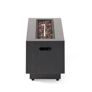 Modern Rectangular Iron Fire Pit 50, 000 Btu