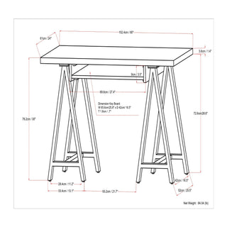 Sawhorse - Handcrafted Solid Desk