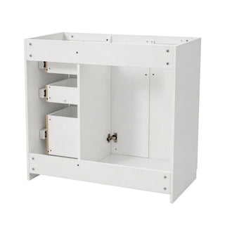 Retro Style Bathroom Vanity, 3 Drawers & Soft Closing Doors