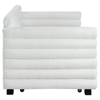 Fandango - Upholstered Twin Day Bed With Trundle - White