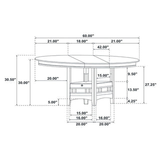 Hester - 5 Piece Dining Set - Espresso