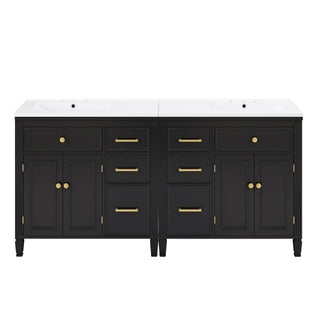 2 Piece Freestanding Bathroom Vanity Set With Sink Top, Reversible Dual Layout