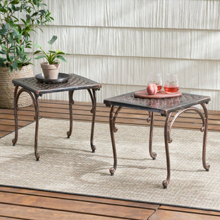 Laughlin - Traditional Style Cast End Table Set - Antique Espresso