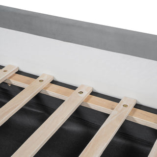 Upholstered Daybed With Bear Shaped Headboard, Hydraulic System And Breathable Fence