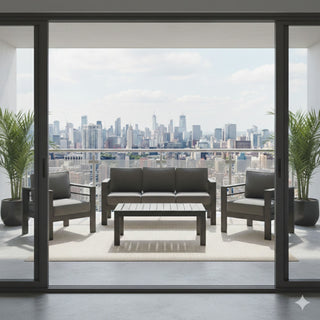 Outdoor Patio Set All-Weather With Thick Cushions
