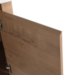 24" Wall Mounted Bathroom Vanity With Soft Close Door, Excluding Sink - Imitative Oak