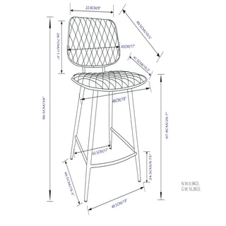 Raya - Upholstered Counter Height Stool (Set of 2)