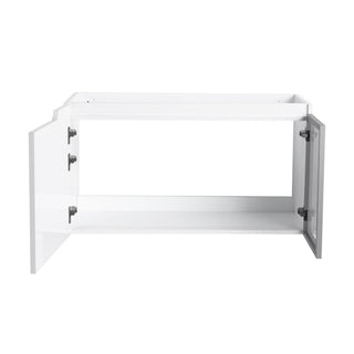 36" (35 1 / 4") Wall Mounted Bathroom Vanity, Cabinet With Half Door (Excluding Sink) - Glossy White