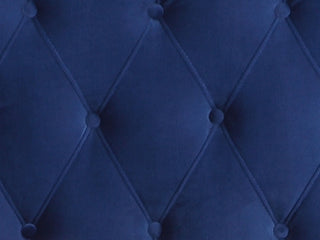 Queen Upholstered Bed - Blue - Fabric