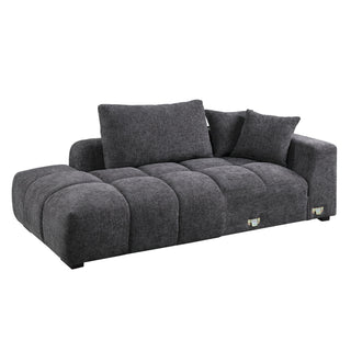Chosen - Sectional Sofa With Toss Pillows With 2 Chaises With Ottoman - Gray