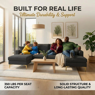 U - Shaped Sectional Sofa With Double Chaise