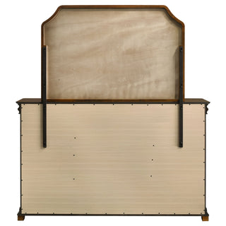 Leonide - 9 Drawer Dresser With Mirror - Cherry