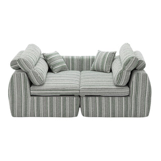 3 Seater, Couch With Throw Pillows For Living Room