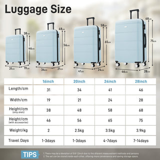 Hardshell Luggage Set 6 Piece With Duffel & Toiletry Bag
