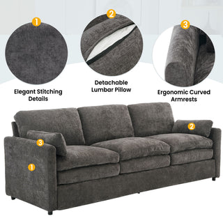 Cozy Upholstered 3 Seater Sofa Cushion For Living Room