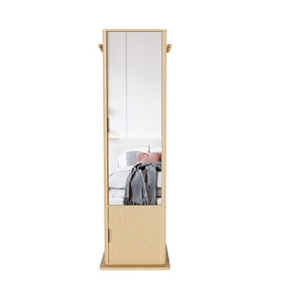 360° Rotating Makeup Cabinet With Full Length Mirror