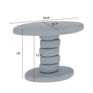 Stacked Cobblestone End Table