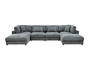 Upholstered Modular Sectional & Custom Configuration And Toss Pillows