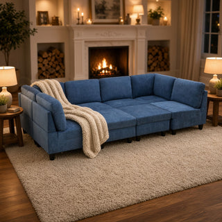 8 Piece Modular U - Shape Sectional Sofa