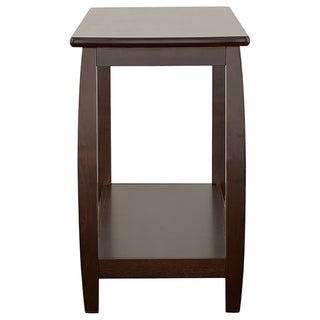 Rectangular Sofa Table With Double Shelf - Brown