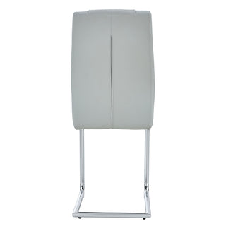 Modern Dining Chairs With Padded Seat, Metal Legs