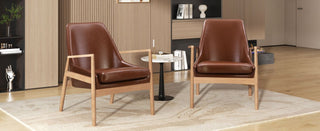 Mid-Century Modern Accent Armchair With High Back