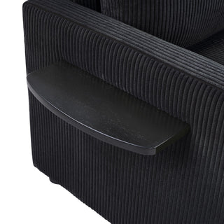 Sleeper Sofa With Foldable Mattress, USB Ports, Side Table & Storage Pocket