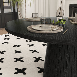 Round Dining Table With Strip Base