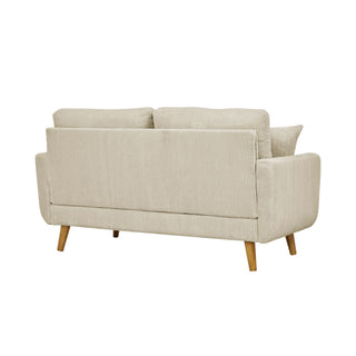 Upholstered Loveseat With Arms And Pillows