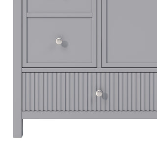 Bathroom Vanity With Separate Sink, Soft Close Doors And 4 Drawers