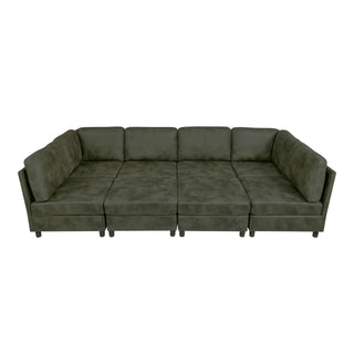 Upholstered Modular Sectional With Custom Configuration And Removable Cushions