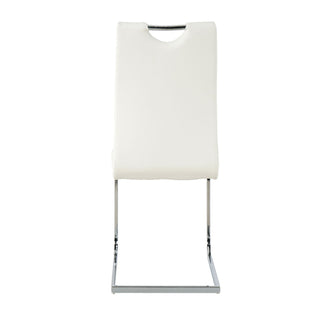 Modern Dining Chairs With Padded Seat And Metal Legs