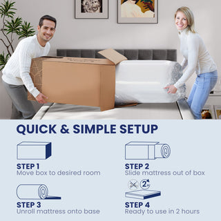 14" King Mattress Hotel Collection Hybrid Mattress With Gel Memory Foam & Pocket Springs - Brown / White