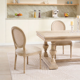 French Country Dining Chairs & Round Back (Set of 2)