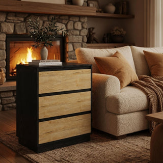 3 Drawer Nightstand, Bedroom Side Table